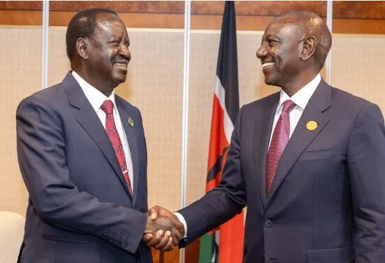 President William Ruto and Raila Odinga