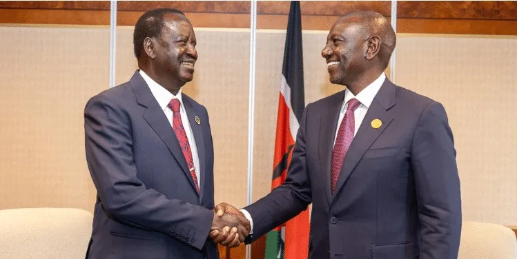 President William Ruto and Raila Odinga