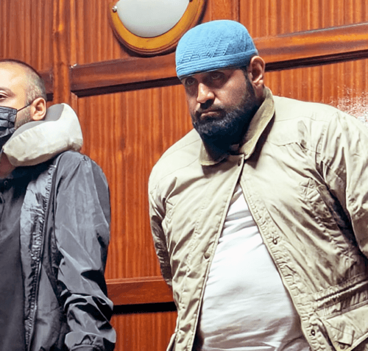 Ajip Haisam Majid and Ali Samir Abdalla in Nairobi court.