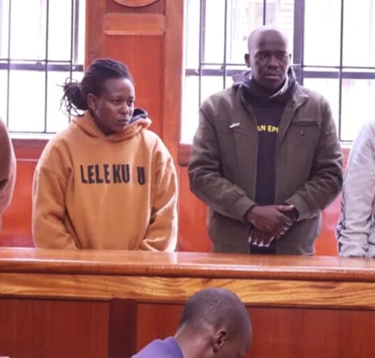 The suspects Esbon Wamathu Wandugo, Albert Kiptanui Kosgei, Mary Wamoyo Muriuki and Godfrey Otieno Owino