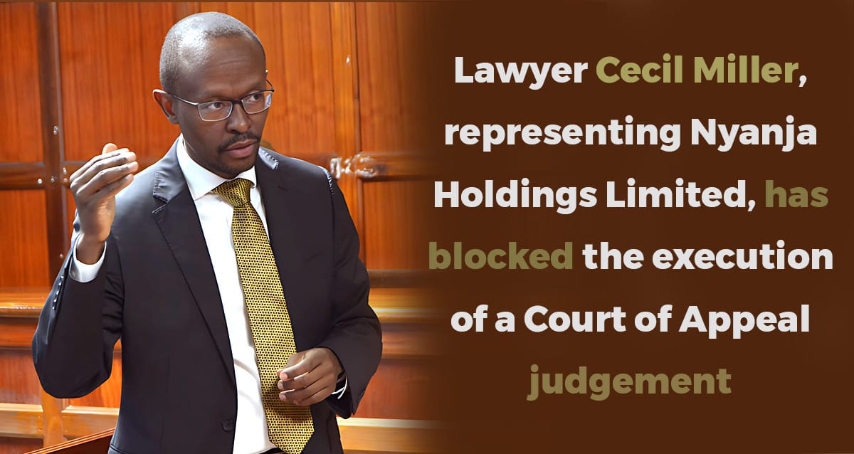 Lawyer Cecil Miller, representing Nyanja Holdings Limited